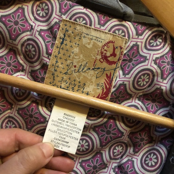 Billabong Grey Trench Coat | juniors size L - Picture 4 of 5